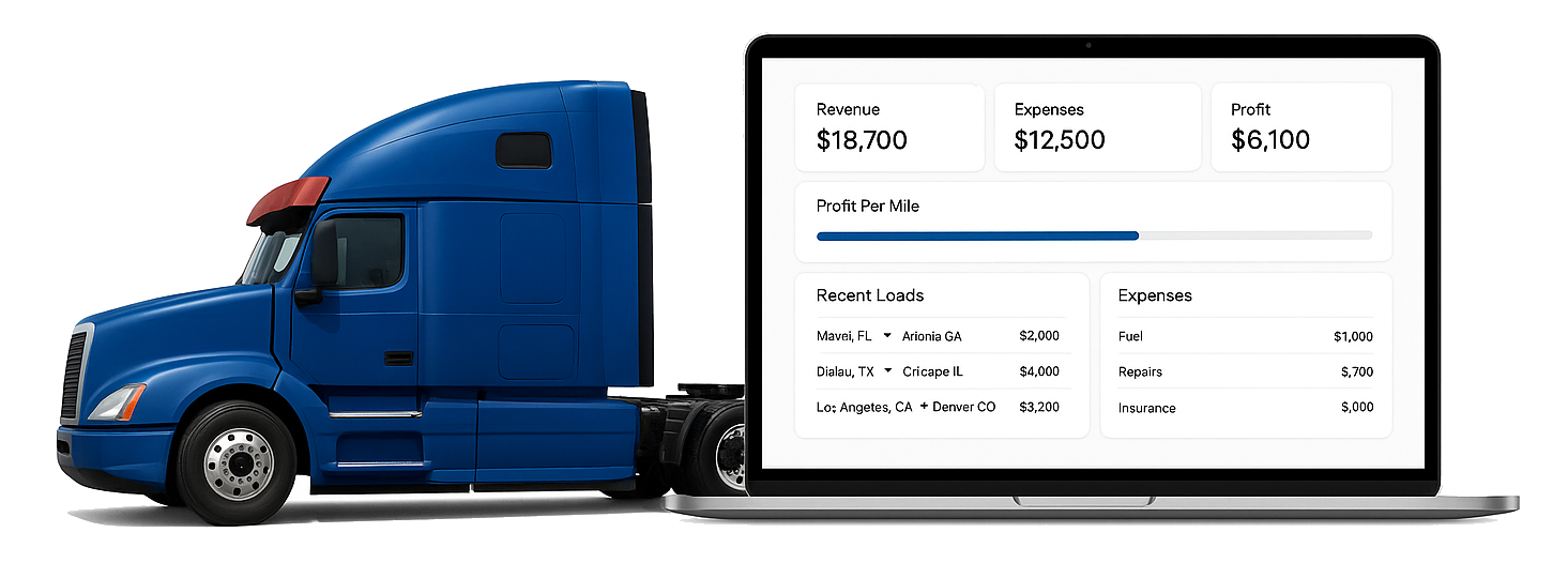 Truckers Profit Tracker, Trucking Pro Software, Fog Line Software